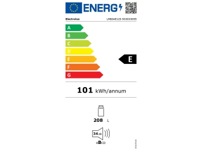 Electrolux LRB3AE12S Beépíthető hűtőszekrény, 122 cm