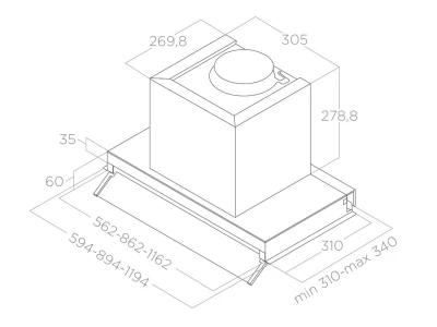 Elica -Páraelszívó BOXIN IX/A/60