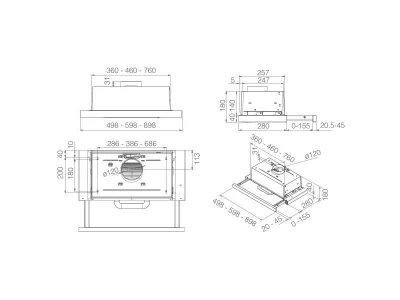 Elica -Páraelszívó ELITE 14 LUX BL/A/50