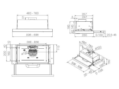 Elica -Páraelszívó ELITE 14 LUX WH/A/50