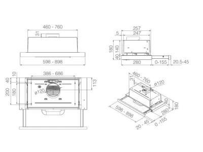 Elica -Páraelszívó ELITE 14 PLUS BL/A/60