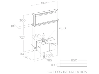 Elica -Páraelszívó GETUP IX/A/90