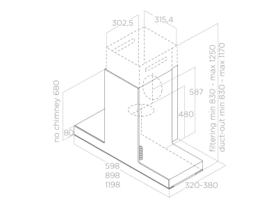 Elica -Páraelszívó HAIKU BL/A/60