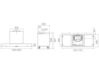 Elica -Páraelszívó HIDDEN 2.0 BL MAT/A/52