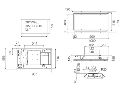 Elica -Páraelszívó HILIGHT-X H16 WH/A/100