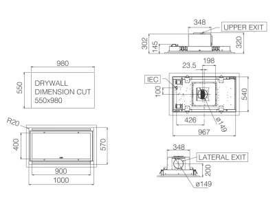 Elica -Páraelszívó HILIGHT-X H30 IX/A/100