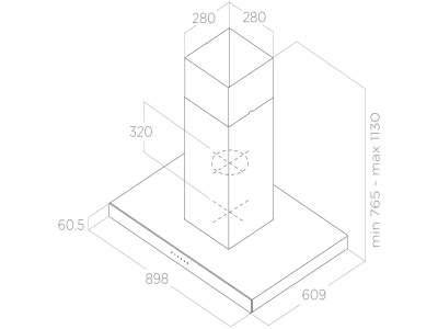 Elica -Páraelszívó JOY ISLAND BLIX/A/90