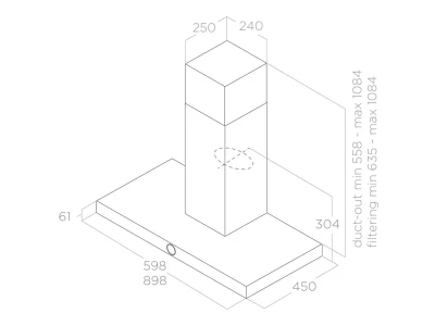 Elica -Páraelszívó LOL BL/A/60 MOON EDITION