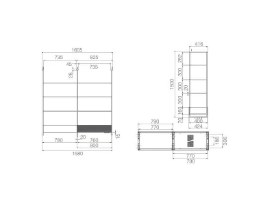Elica -Páraelszívó OPEN SUITE SUP BL MAT/F/80