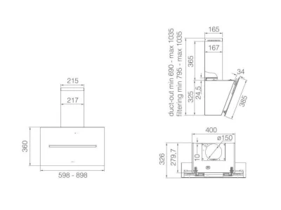 Elica -Páraelszívó SHY BL/A/60