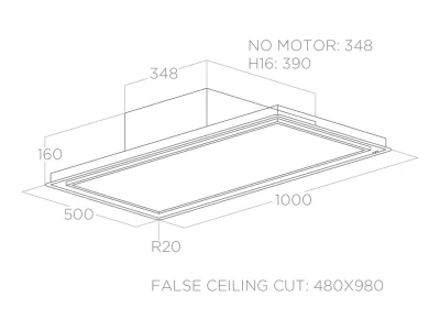 Elica -Páraelszívó SKYDOME NO MOTOR A/100