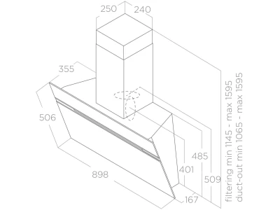 Elica -Páraelszívó STRIPE URBAN ZINC/A/90