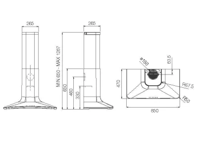 Elica -Páraelszívó SWEET TAUPE/A/85 + CAM