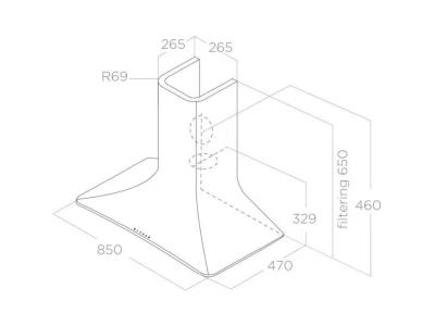 Elica -Páraelszívó SWEET TAUPE/F/85