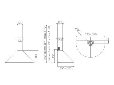 Elica -Páraelszívó TONDA IX F/90