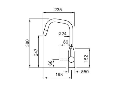 Elleci - Csaptelep- Csaptelep Dora Plus Keratek White K96    KIFUTÓ