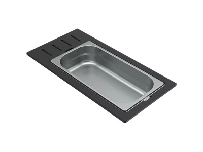 Elleci-  Tároló edény Egyrészes inox HPL kerettel Keratek