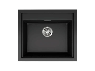 Elleci- Mosogatótálca Sintesi 105 Keratek K86 Black  inox tartozékokkal