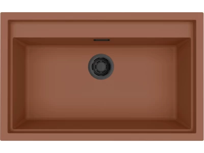 Elleci- Mosogatótálca Sintesi 130 Keratek K83 Cavern Clay fekete tartozékokkal