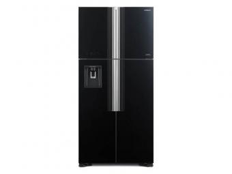 Hitachi W661PRU1.GBK 4 ajtós hűtőszekrény - fekete üveg