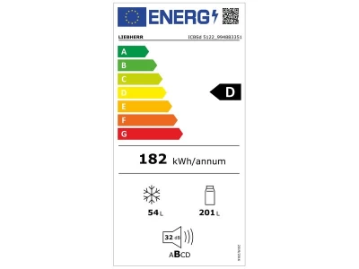 Liebherr ICBSd 5122 beépíthető kombinált hűtő-fagyasztó készülék