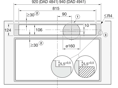 Miele DAD4841   D   MASW   230/50   TLK Pultba süllyeszthető páraelszívó