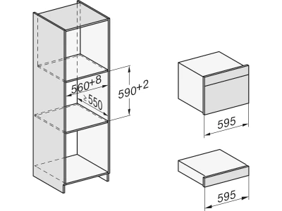 Miele DG 2840 obsw Beépíthető gőzpároló 45 cm