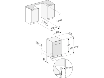 Miele G 5540 Sci 45cm Látszó paneles mosogatógép
