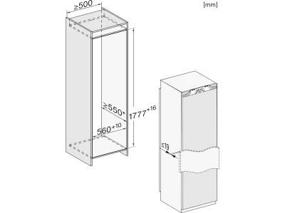 Miele K 77798 C R Hűtőszekrény - jobbos