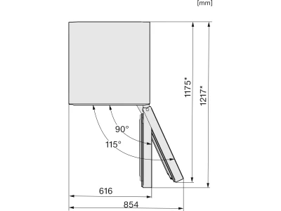 Miele KFN 4799 D obsw/matt Hűtő-fagyasztó kombináció