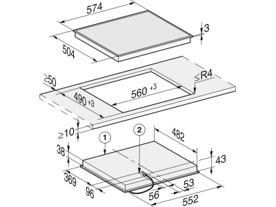 Miele KM 6520 FR Elektromos főzőlap