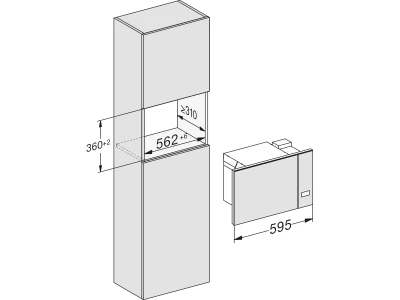 Miele M 2230 SC Beépíthető mikrohullámú sütő