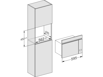 Miele M 2230 SC Beépíthető mikrohullámú sütő