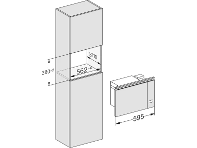 Miele M 2230 SC Beépíthető mikrohullámú sütő