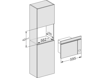 Miele M 2234 SC Beépíthető mikrohullámú sütő