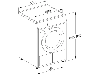 Miele TEL 695WP LW EcoSpeed&Steam 9 kg Hőszivattyús szárítógép