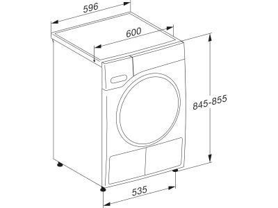 Miele TSL 683WP LW EcoSpeed&Steam 9 kg Hőszivattyús szárítógép