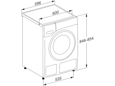 Miele WWI880 WCS PWash&TDos&Steam Elöltöltős mosógép