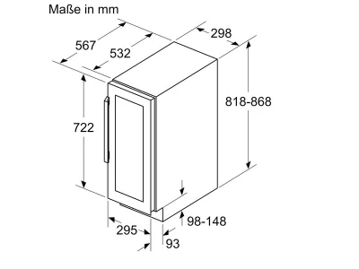 NEFF KU9202HF0 aláépíthető borhűtő