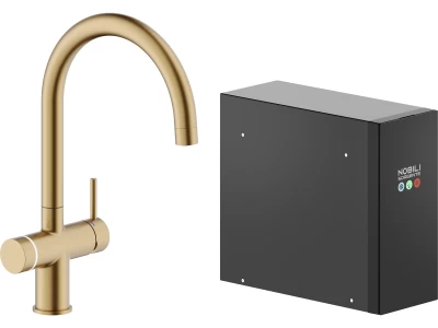 NOBILI SORGENTE FRIZZA & BOLLE csaptelep, ambra PVD, ALL-IN-ONE rendszerrel