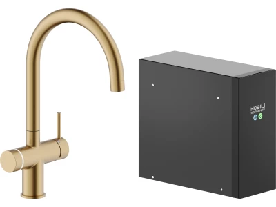 NOBILI SORGENTE FRIZZA csaptelep, ambra PVD, hűtő és szódakészítő rendszerrel