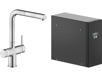 NOBILI SORGENTE FRIZZA csaptelep, inox, kihúzható fejjel, hűtő és szódakészítő rendszerrel