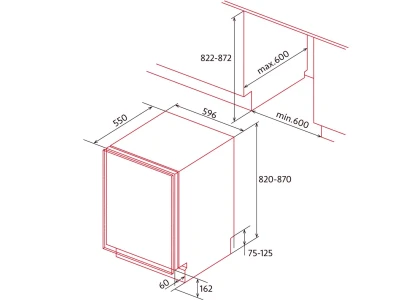 NODOR - Beépíthető fagyasztószekrény NorFrost ICE-82 BI + Ajándék Hűtőtáska