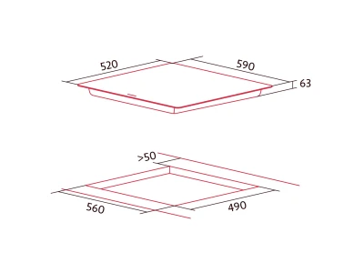 NODOR - Beépíthető kerámialap indukciós IH-N6406 BK Hob to Hood fekete