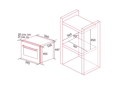 NODOR - Beépíthető mikro NorChef MW-4600 DB