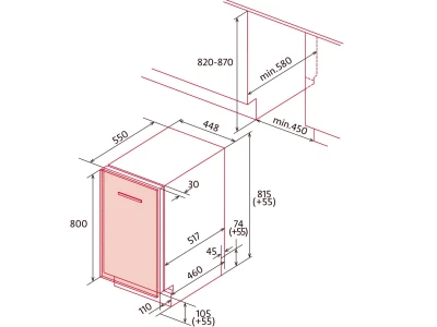 NODOR - Beépíthető mosogatógép NorCare DW-4611 I SL