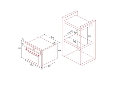 Nodor - Beépíthető sütő NorChef MO-6800 CU