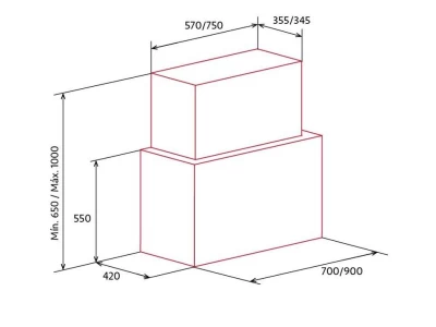 Nodor - Páraelszívó NorBreeze CUBE GLASS ECO 90 WH