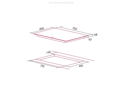 Nodor OUTLET - Beépíthető félindukciós főzőlap NorCook IV-N7502 BK - A készlet erejéig rendelhető!
