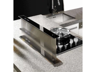 SIRIUS - Páraelszívó S-DD2 TC/L EM 116 fekete üveg/inox